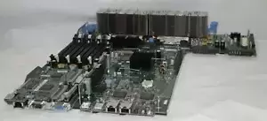DELL DT021 0DT021 MOTHERBOARD + 2X INTEL XEON 2CORE CPU & HEATSINK +TRAY & MH180