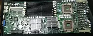 SuperMicro X7DBT dual XEON CPU Server Board with RSC-R1U-E8R Riser