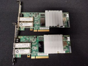 Lot of 2 HP NC523SFP QLE3242-HP 10GB Dual Port Server Adapters