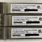 Lot of 3 Finisar FTLX8571D3BCL-EM Class 1 850nm 10Gb SFP Transceiver Module