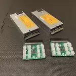 Lot of 2 - Two 750w HP HSTNS-PL18 Power Supply Kit w/Breakout Board- Silver