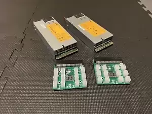Lot of 2 - Two 750w HP HSTNS-PL18 Power Supply Kit w/Breakout Board- Silver