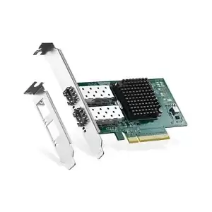 Binardat 2 Port 10G SFP+ PCIe Network Adapter, Intel X520 82599 LAN Controlle...