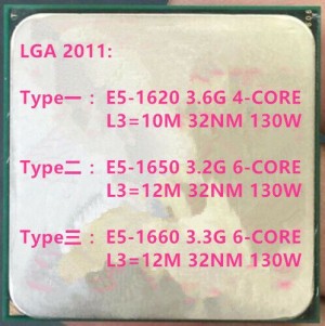 Intel Xeon E5-1620 E5-1650 E5-1660 LGA 2011 CPU