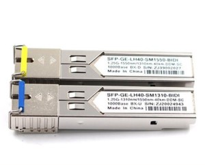 BIDI 1.25G-1550NM/1310NM-40KM-DDM-SC COMPATIBLE CISCO 1PAIR OPTICAL TRANSCEIVER
