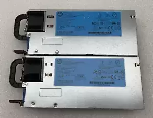 Lot of 2 HP Server Power Supplies Model: HSTNS-PL28 Pulled from Working System