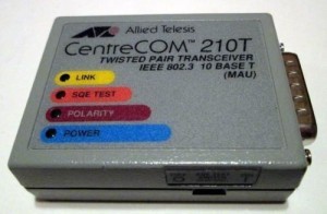 CentreCOM AT-210T AUI RJ-45 Transceiver Cisco 2509 2511 2500 210TS 3-YR Warranty
