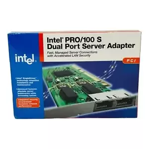 INTEL PRO/100 S DUAL PORT SERVER ADAPTER *NEW IN FACTORY SEALED BOX*