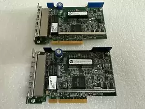Lot of (2) HP 331FLR Quad Port RJ45 1GB NIC PCIe 2.0 x8 Ethernet Server Adapter