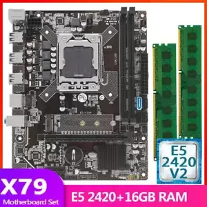 LGA 1356 E5 X79 Motherboard Set with Intel Xeon E5 2420 V2 CPU 16G DDR3 ECC RAM