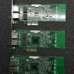 Lot of 3 Intel E1G42ETBLK Gigabit  Dual Port Server Adapter