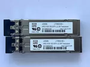 Lot Of 2 Pcs HPE X130 10G SFP+ LC SR Transceiver JD092B