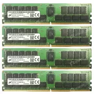 Micron 32GBx4 2RX4 PC4-2666V-R DDR4 2666Mhz 288 Pin ECC Registered Server Memory