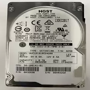 HGST HUC101818CS4200 1.8TB 10K 12G  2.5" SAS HDD