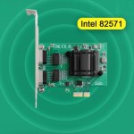 For INTEL 82571 1000Mbps PCI-E 2 Port Server Adapter PCI E Gigabit Network Card