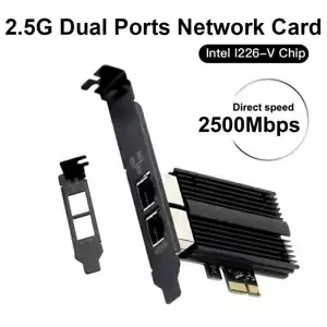 RJ45 PCIE Network Adapter Intel I226 Chip 2.5G Gigabit Ethernet Gaming Server PC