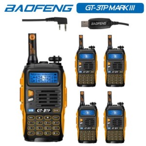 5* Baofeng GT-3TP MarkIII 1/4/8W HP 2m/70cm Band VHF UHF Transceiver + Cable US