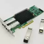 HP NC552SFP DUAL PORT 10Gb SFP+ SERVER ADAPTER PCI-e OCE11102 615406-001 W/SFP