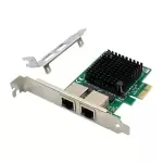 PCIe x1 to 2 Ports RJ45 Gigabit Server Network Card 1000Mbps Intel 82571 chipset