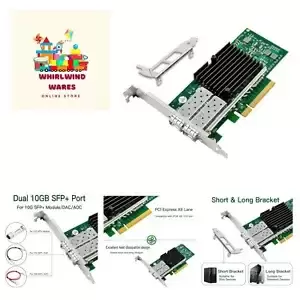 10G Network Card with Intel 82599ES Chip, 10GB PCI-E NIC Compare to Intel X52...